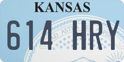 KS license plate 614HRY