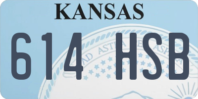 KS license plate 614HSB