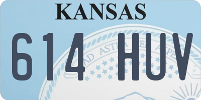 KS license plate 614HUV