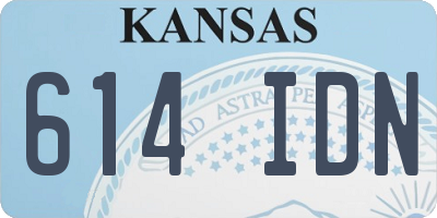 KS license plate 614IDN