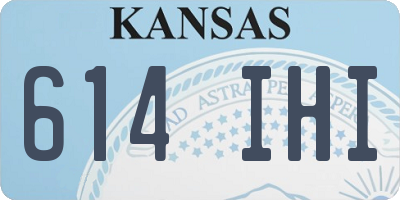 KS license plate 614IHI