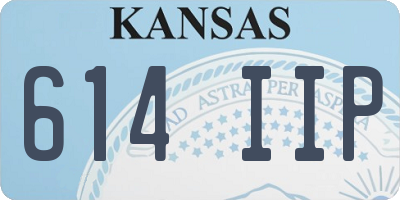 KS license plate 614IIP