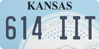 KS license plate 614IIT