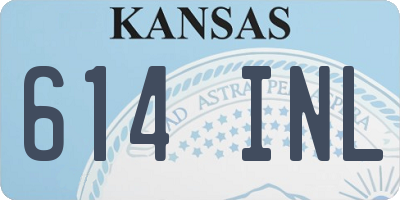 KS license plate 614INL