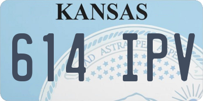 KS license plate 614IPV