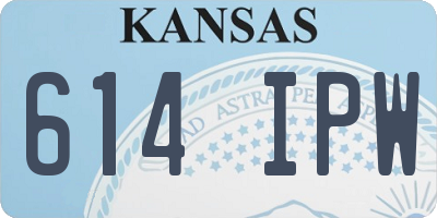 KS license plate 614IPW