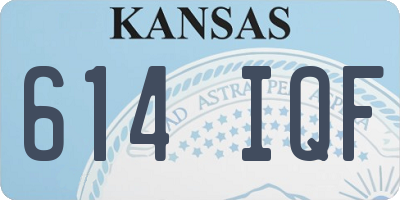 KS license plate 614IQF