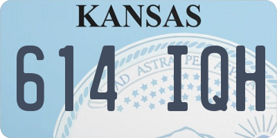 KS license plate 614IQH