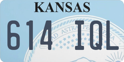 KS license plate 614IQL