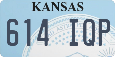 KS license plate 614IQP