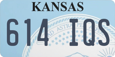 KS license plate 614IQS