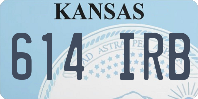 KS license plate 614IRB