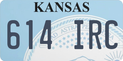 KS license plate 614IRC