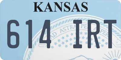 KS license plate 614IRT