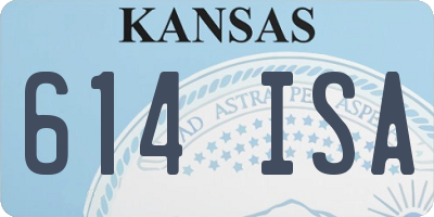 KS license plate 614ISA