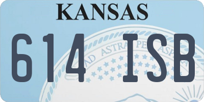 KS license plate 614ISB