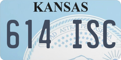 KS license plate 614ISC
