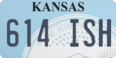 KS license plate 614ISH