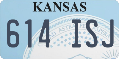 KS license plate 614ISJ