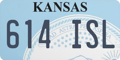 KS license plate 614ISL