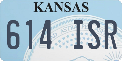KS license plate 614ISR