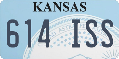 KS license plate 614ISS
