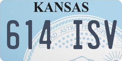 KS license plate 614ISV