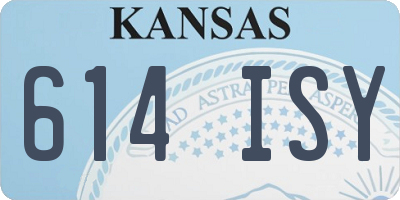 KS license plate 614ISY