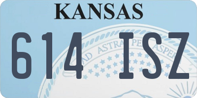 KS license plate 614ISZ