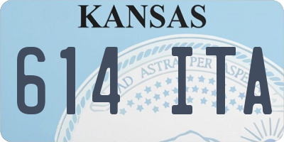 KS license plate 614ITA