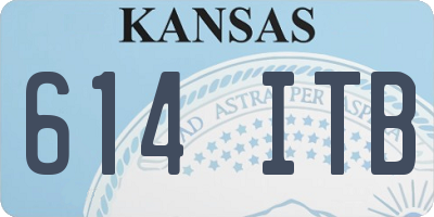 KS license plate 614ITB