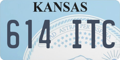 KS license plate 614ITC
