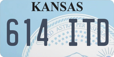 KS license plate 614ITD
