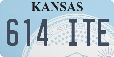 KS license plate 614ITE