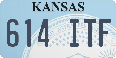 KS license plate 614ITF