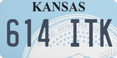 KS license plate 614ITK