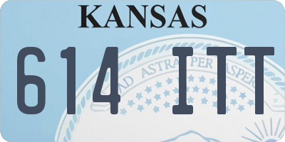 KS license plate 614ITT