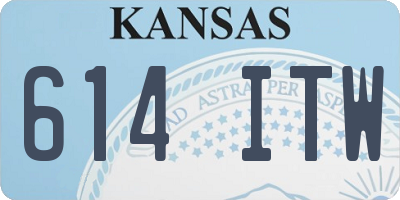 KS license plate 614ITW