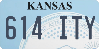 KS license plate 614ITY
