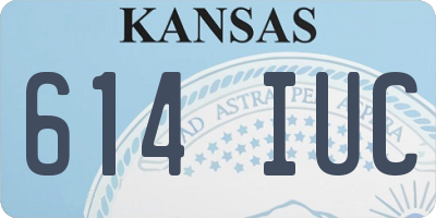 KS license plate 614IUC