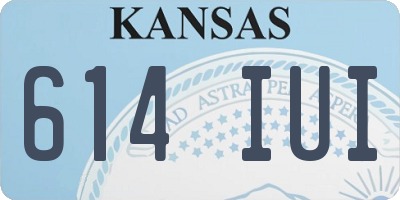 KS license plate 614IUI