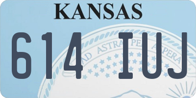 KS license plate 614IUJ