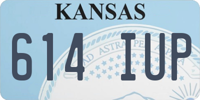 KS license plate 614IUP