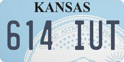 KS license plate 614IUT