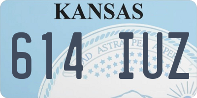 KS license plate 614IUZ