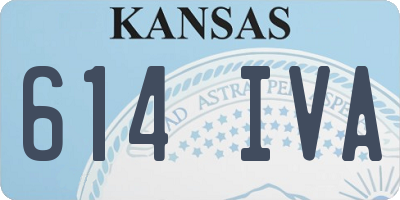 KS license plate 614IVA