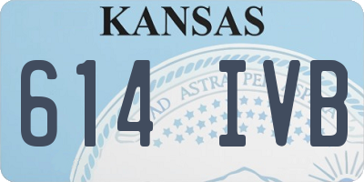 KS license plate 614IVB