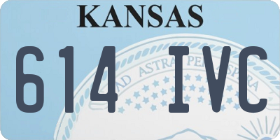 KS license plate 614IVC