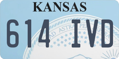 KS license plate 614IVD