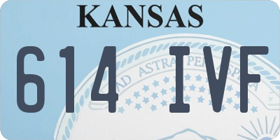 KS license plate 614IVF